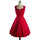 Big Peplum Boob Tube Top Square Collar Dress  red