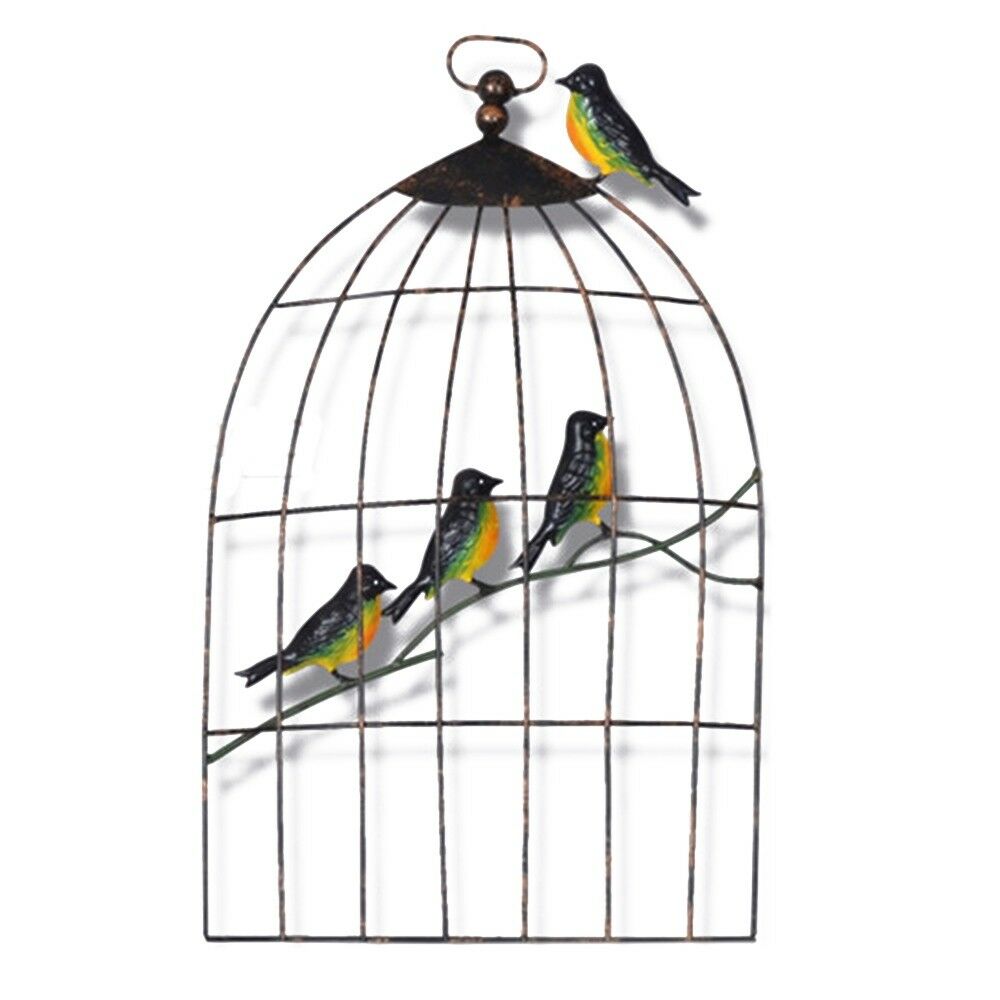 Modern Iron Bird Cage Wall Hanging Decoration   C
