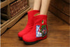 Chinese Embroidered Shoes women's singles boots national wind Elevator shoes Tal