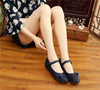 Women's Chinese Ethnic Embroidery  Flat Mary Jane Oxford Ballet shoes Solid