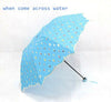 Fashion umbrella Color Changing Water Activated Windproof Princess Folding