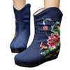 Vintage Beijing Cloth Shoes Embroidered Boots jeans 35