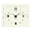 Acrylique Horloge Murale Diy Chiffre Miroir Salle à Manger Argent