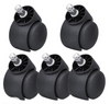 5x 50mm 2 " Roulettes Pivotantes Roues Chaise Bureau Roulette 30kg/30kg