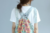 Blau Jeans Jeans Boho Floral Baggy Boutique Overall Latzhose Freie Größe