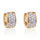 Fresh Earrings 18K Gold Platinum Galvanized   yellow