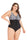 Classic Black White Blossom Floral Padded One Piece Swimsuit Padded Bra Tankini