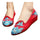 Butterfly with Flower Pointed Last Slipsole Old Beijing Cloth Shoes   red