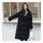 Middle Long Down Coat Woman Casual Coat   black