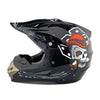 Motorcycle Motor Bike Scooter Safety Helmet bright black skull