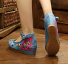 Chinese Ethnic Embroidery Inner high Heel Elevator Cheongsam Dress Shoes FANS