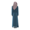 Malaysian Muslim Women Garments Big Peplum Dress Chiffon