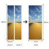 Door Sticker New 3D DIY PVC Waterproof  Door Wall Mural Desert qd027