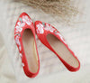 Chinese  Vintage Ethnic Embroidery Ballet Flat Marry Janes Dancing Shoes  Canna
