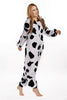 Unisex Adult Pajamas Cosplay Costume Animal one piece sleepwear Suit Milk Cow