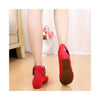 Old Beijing Embroidered Cowhell Sole Woman Shoes Casual Cloth Shoes red