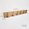 Puerta Pared Soporte Roble Madera Maciza Cinc Níquel 6 Ganchos Colgador