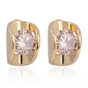 18K Gold Glavanized Austrian Zircon Earrings  yellow