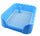 Dog Toilet Dog Puppy Plastic Potty Training Tray  with Fence Target Blue Large