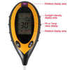 4 In1 Soil Digital Temperature Sunlight Moisture Humidity pH Meter For Gardening