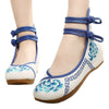 Old Beijing Cloth Embroidered Shoes Slipsole   blue