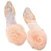 Sandalen Peep-Toe Schleifenknopf Strand Jelly-Schuhe Blume