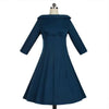 Vintage Hepburn Stilkleid Schmal Groß Schößchen Grün