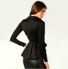 5 colors Asymmetrical High Low Pleated Casual Suit Blazer Jacket