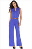Plus Size Geo Casual Sleeveless Wide Leg Playsuit Jumpsuit Overall Romper W Belt