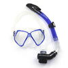 Diving Masks Face Mirror Snorkels Glasses Full Dry Type blue
