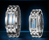 Waterproof Creative Date Digital LED Luminous steel Men Women Bracelet Watch