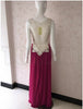 Long Dress Prom Gown  Evening Formal Party Sexy Lace Chiffon Backless Red Color