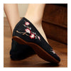 Plum Flower Old Beijing Embriodered Cloth Shoes   black