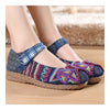 Old Beijing Cloth Embroidered Shoes Cross Stitch   purple