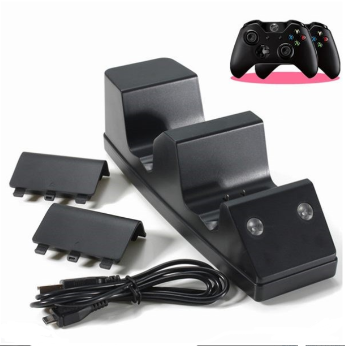 For Xbox One Controller Double Charging Cradle with 2x Rechargeable Battery Pack