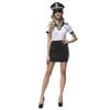 Halloween Costume Black White Checks Policewoman Game Uniform