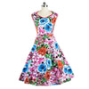 Dress Sleeveless beautiful Printing Big Peplum Summer   pink