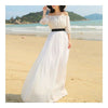 Vintage Ballon Sleeve Boat Neck Swallow Tail Long Dress  S