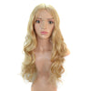 70cm Longue Blonde Jaune Doré Perruque Ondulée Cheveux Lot Bonnet