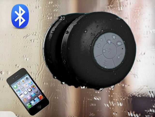 Blueboost Water Resistant Bluetooth Shower Speaker Handsfree Black
