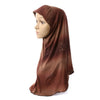 Dignified Muslim Kerchief Scarf Hat Zircon Printing   4