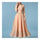Long Sleeve Dress Stand Collar Macrame Pleat   nude pink  S