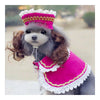 Dog Pet Clothes Cloak Wig Hat Suit  PF10 rose red