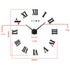 Salle à Manger Slient Horloge Murale Diy Romain Chiffre Miroir Collage Argent