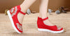 Chinese Ethnic Embroidery Inner high Heel Elevator Cheongsam Dress Shoes Flower