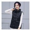 Winter Weste Dick Down Mantel Damen Kurz Schwarz