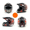 Moto Motocicleta Escúter Casco de Seguridad Brillante Negro Dragon