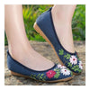 Old Beijing Cloth Embroidered Shoes Manual Ribbon   blue