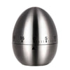 Kitchen Tool Egg Shape Timer Stainless Steel Clock