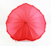Fiber lace heart-shaped creative umbrella sunshade umbrella straight shank Art